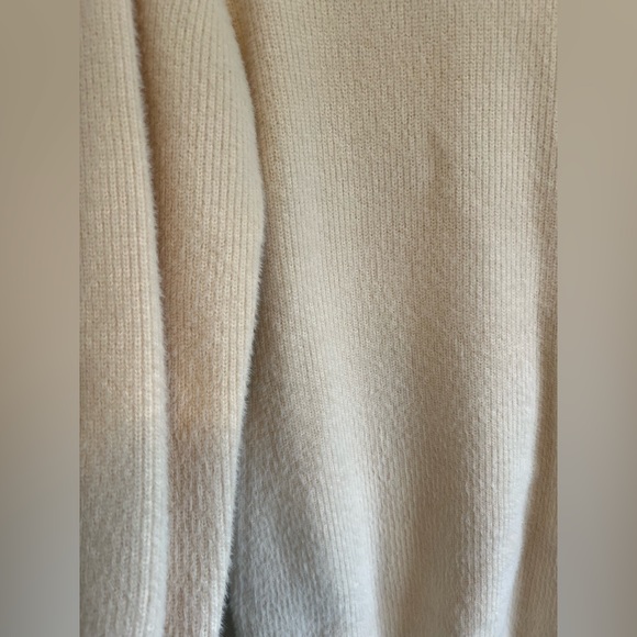 GENTLE FAWN white long sleeve dress deep plunge xs - Picture 5 of 6